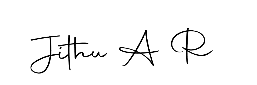 Design your own signature with our free online signature maker. With this signature software, you can create a handwritten (Autography-DOLnW) signature for name Jithu A R. Jithu A R signature style 10 images and pictures png