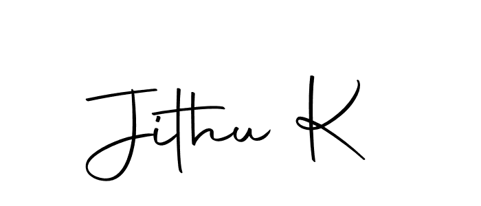 Use a signature maker to create a handwritten signature online. With this signature software, you can design (Autography-DOLnW) your own signature for name Jithu K. Jithu K signature style 10 images and pictures png