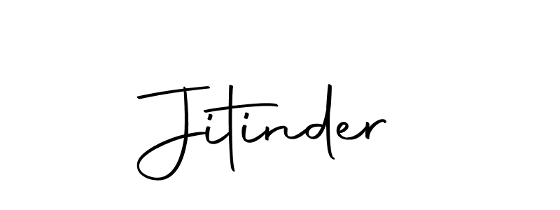 Create a beautiful signature design for name Jitinder. With this signature (Autography-DOLnW) fonts, you can make a handwritten signature for free. Jitinder signature style 10 images and pictures png