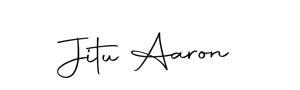 Create a beautiful signature design for name Jitu Aaron. With this signature (Autography-DOLnW) fonts, you can make a handwritten signature for free. Jitu Aaron signature style 10 images and pictures png