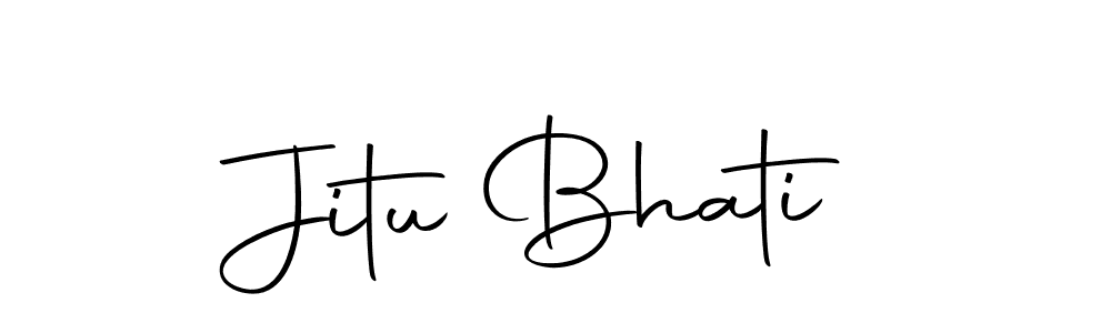 How to make Jitu Bhati name signature. Use Autography-DOLnW style for creating short signs online. This is the latest handwritten sign. Jitu Bhati signature style 10 images and pictures png