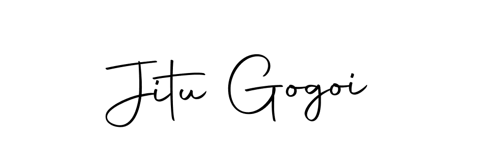 Create a beautiful signature design for name Jitu Gogoi. With this signature (Autography-DOLnW) fonts, you can make a handwritten signature for free. Jitu Gogoi signature style 10 images and pictures png