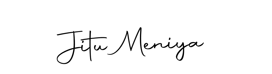 Create a beautiful signature design for name Jitu Meniya. With this signature (Autography-DOLnW) fonts, you can make a handwritten signature for free. Jitu Meniya signature style 10 images and pictures png