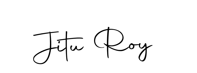 How to make Jitu Roy name signature. Use Autography-DOLnW style for creating short signs online. This is the latest handwritten sign. Jitu Roy signature style 10 images and pictures png