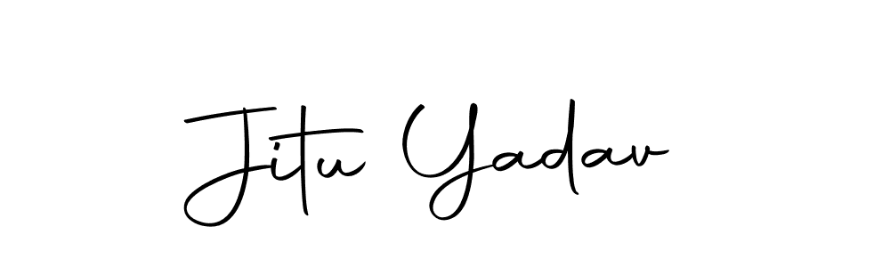 Design your own signature with our free online signature maker. With this signature software, you can create a handwritten (Autography-DOLnW) signature for name Jitu Yadav. Jitu Yadav signature style 10 images and pictures png