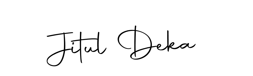You should practise on your own different ways (Autography-DOLnW) to write your name (Jitul Deka) in signature. don't let someone else do it for you. Jitul Deka signature style 10 images and pictures png