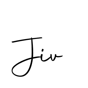 Create a beautiful signature design for name Jiv. With this signature (Autography-DOLnW) fonts, you can make a handwritten signature for free. Jiv signature style 10 images and pictures png