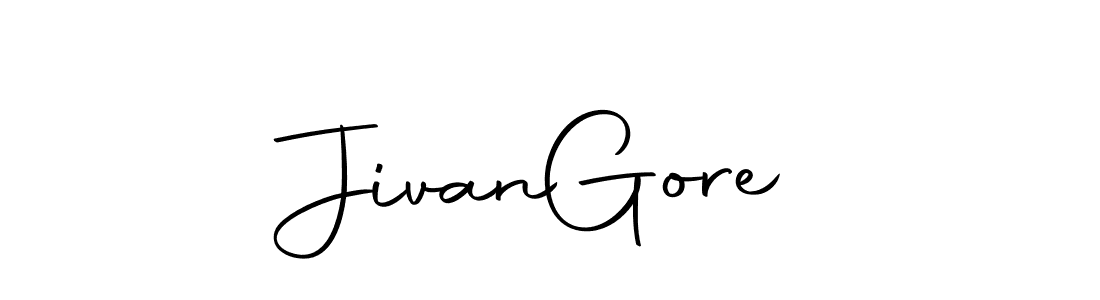Similarly Autography-DOLnW is the best handwritten signature design. Signature creator online .You can use it as an online autograph creator for name Jivan  Gore. Jivan  Gore signature style 10 images and pictures png
