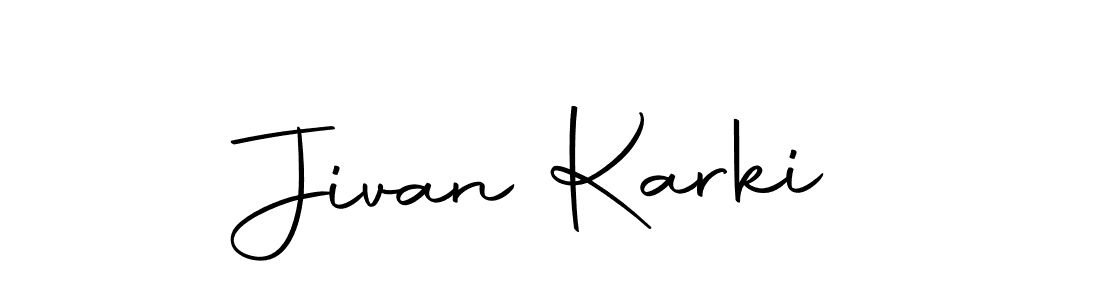 Create a beautiful signature design for name Jivan Karki. With this signature (Autography-DOLnW) fonts, you can make a handwritten signature for free. Jivan Karki signature style 10 images and pictures png