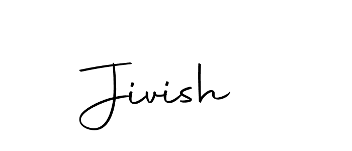 The best way (Autography-DOLnW) to make a short signature is to pick only two or three words in your name. The name Jivish  include a total of six letters. For converting this name. Jivish  signature style 10 images and pictures png