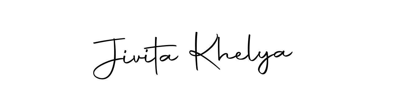 Design your own signature with our free online signature maker. With this signature software, you can create a handwritten (Autography-DOLnW) signature for name Jivita Khelya. Jivita Khelya signature style 10 images and pictures png
