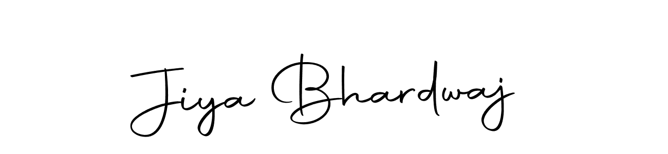 How to make Jiya Bhardwaj name signature. Use Autography-DOLnW style for creating short signs online. This is the latest handwritten sign. Jiya Bhardwaj signature style 10 images and pictures png