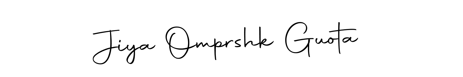 Here are the top 10 professional signature styles for the name Jiya Omprshk Guota. These are the best autograph styles you can use for your name. Jiya Omprshk Guota signature style 10 images and pictures png
