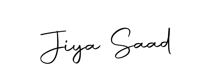 You should practise on your own different ways (Autography-DOLnW) to write your name (Jiya Saad) in signature. don't let someone else do it for you. Jiya Saad signature style 10 images and pictures png