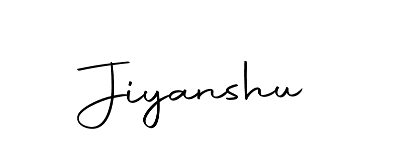 Use a signature maker to create a handwritten signature online. With this signature software, you can design (Autography-DOLnW) your own signature for name Jiyanshu. Jiyanshu signature style 10 images and pictures png