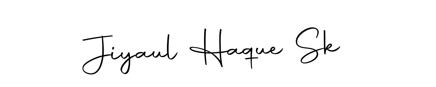 How to make Jiyaul Haque Sk name signature. Use Autography-DOLnW style for creating short signs online. This is the latest handwritten sign. Jiyaul Haque Sk signature style 10 images and pictures png