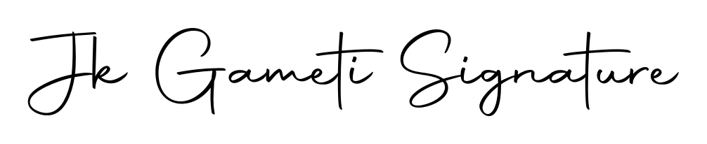 A sleek calligraphic signature for name Jk Gameti Signature utilizing Autography-DOLnW styling. Great for adding personal signatures to photos and art. Jk Gameti Signature signature style 10 images and pictures png