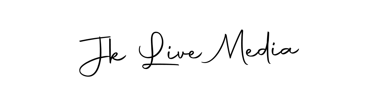 How to make Jk Live Media name signature. Use Autography-DOLnW style for creating short signs online. This is the latest handwritten sign. Jk Live Media signature style 10 images and pictures png
