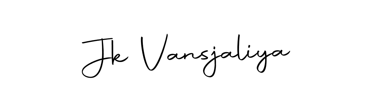 How to make Jk Vansjaliya name signature. Use Autography-DOLnW style for creating short signs online. This is the latest handwritten sign. Jk Vansjaliya signature style 10 images and pictures png