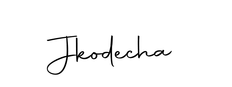 The best way (Autography-DOLnW) to make a short signature is to pick only two or three words in your name. The name Jkodecha include a total of six letters. For converting this name. Jkodecha signature style 10 images and pictures png