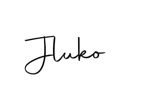 Use a signature maker to create a handwritten signature online. With this signature software, you can design (Autography-DOLnW) your own signature for name Jluko. Jluko signature style 10 images and pictures png