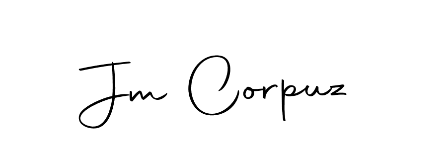 Design your own signature with our free online signature maker. With this signature software, you can create a handwritten (Autography-DOLnW) signature for name Jm Corpuz. Jm Corpuz signature style 10 images and pictures png