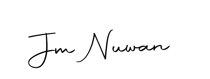 Create a beautiful signature design for name Jm Nuwan. With this signature (Autography-DOLnW) fonts, you can make a handwritten signature for free. Jm Nuwan signature style 10 images and pictures png