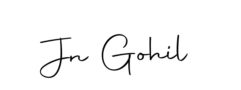 How to make Jn Gohil name signature. Use Autography-DOLnW style for creating short signs online. This is the latest handwritten sign. Jn Gohil signature style 10 images and pictures png