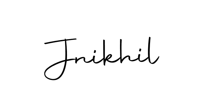 How to make Jnikhil name signature. Use Autography-DOLnW style for creating short signs online. This is the latest handwritten sign. Jnikhil signature style 10 images and pictures png