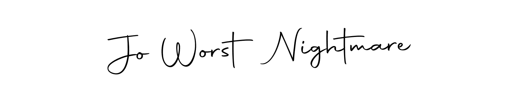 It looks lik you need a new signature style for name Jo Worst Nightmare. Design unique handwritten (Autography-DOLnW) signature with our free signature maker in just a few clicks. Jo Worst Nightmare signature style 10 images and pictures png