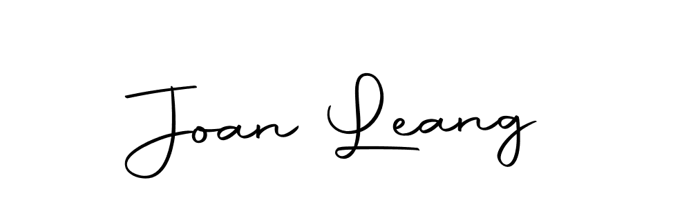 Joan Leang stylish signature style. Best Handwritten Sign (Autography-DOLnW) for my name. Handwritten Signature Collection Ideas for my name Joan Leang. Joan Leang signature style 10 images and pictures png