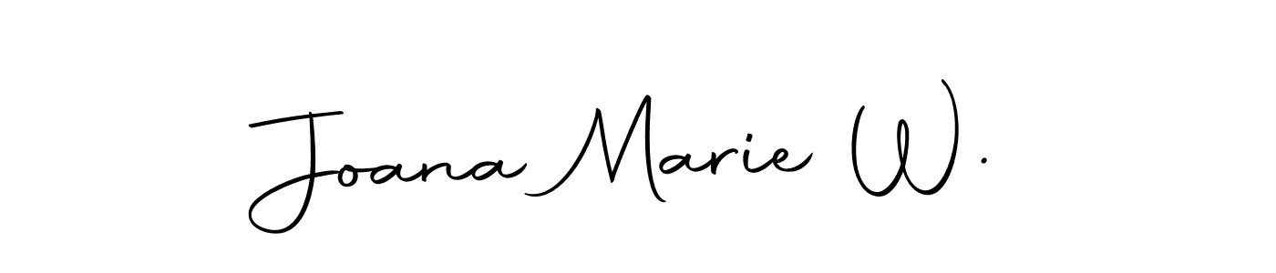 It looks lik you need a new signature style for name Joana Marie W.. Design unique handwritten (Autography-DOLnW) signature with our free signature maker in just a few clicks. Joana Marie W. signature style 10 images and pictures png