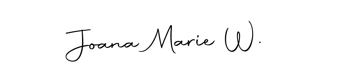 How to make Joana Marie W. signature? Autography-DOLnW is a professional autograph style. Create handwritten signature for Joana Marie W. name. Joana Marie W. signature style 10 images and pictures png