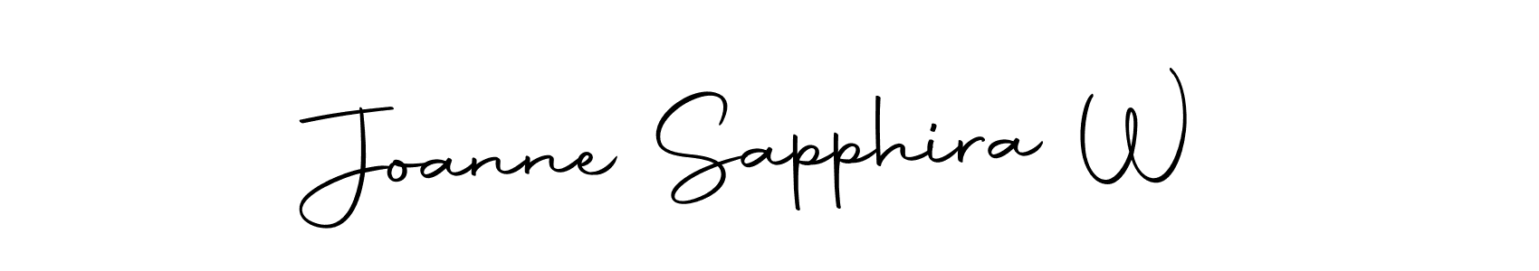 Use a signature maker to create a handwritten signature online. With this signature software, you can design (Autography-DOLnW) your own signature for name Joanne Sapphira W. Joanne Sapphira W signature style 10 images and pictures png