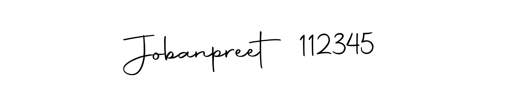 How to make Jobanpreet 112345 name signature. Use Autography-DOLnW style for creating short signs online. This is the latest handwritten sign. Jobanpreet 112345 signature style 10 images and pictures png