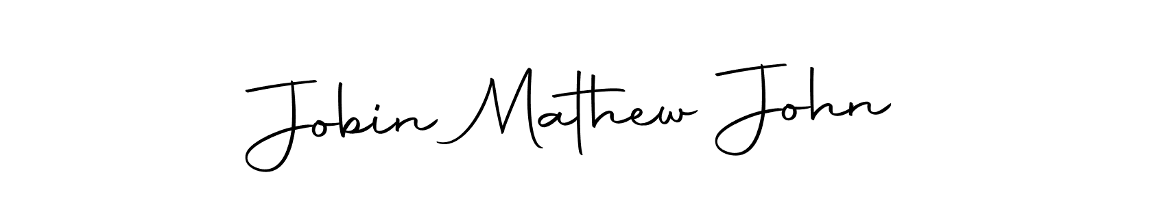 Make a beautiful signature design for name Jobin Mathew John. With this signature (Autography-DOLnW) style, you can create a handwritten signature for free. Jobin Mathew John signature style 10 images and pictures png