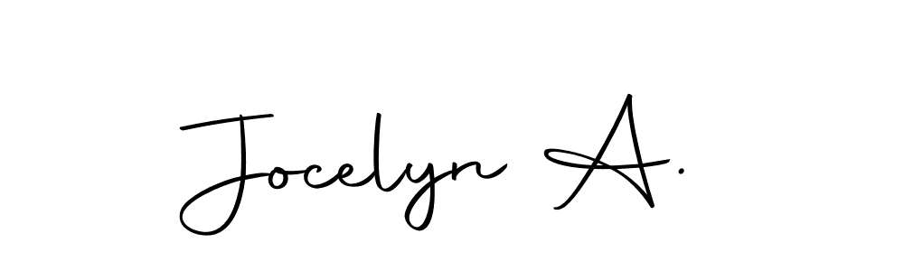 The best way (Autography-DOLnW) to make a short signature is to pick only two or three words in your name. The name Jocelyn A. include a total of six letters. For converting this name. Jocelyn A. signature style 10 images and pictures png