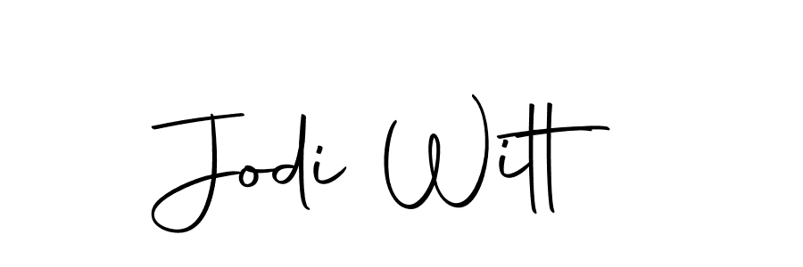 How to make Jodi Witt name signature. Use Autography-DOLnW style for creating short signs online. This is the latest handwritten sign. Jodi Witt signature style 10 images and pictures png
