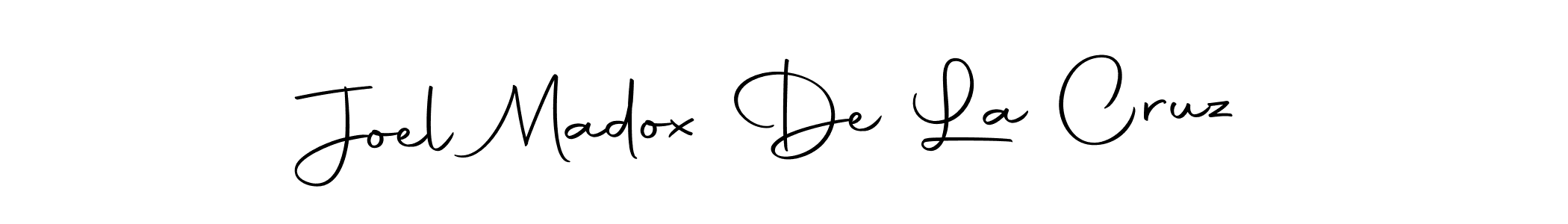 How to make Joel Madox De La Cruz name signature. Use Autography-DOLnW style for creating short signs online. This is the latest handwritten sign. Joel Madox De La Cruz signature style 10 images and pictures png