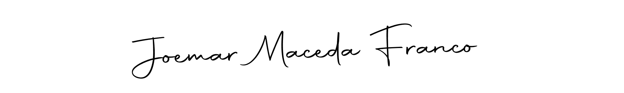 How to make Joemar Maceda Franco name signature. Use Autography-DOLnW style for creating short signs online. This is the latest handwritten sign. Joemar Maceda Franco signature style 10 images and pictures png