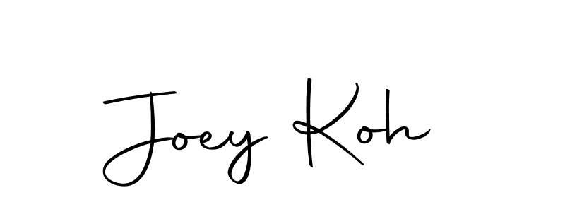 You should practise on your own different ways (Autography-DOLnW) to write your name (Joey Koh) in signature. don't let someone else do it for you. Joey Koh signature style 10 images and pictures png