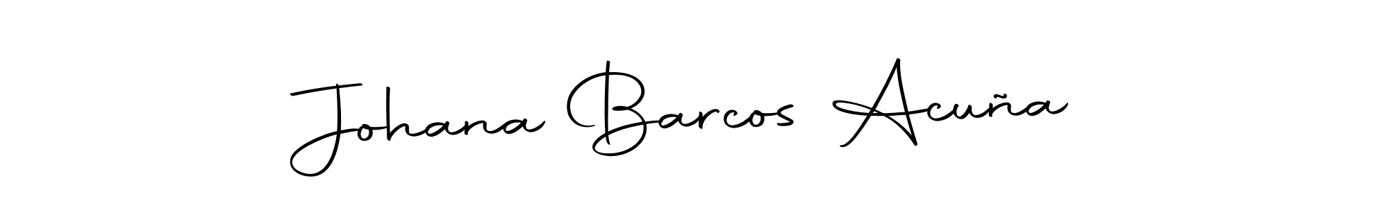 Create a beautiful signature design for name Johana Barcos Acuña. With this signature (Autography-DOLnW) fonts, you can make a handwritten signature for free. Johana Barcos Acuña signature style 10 images and pictures png