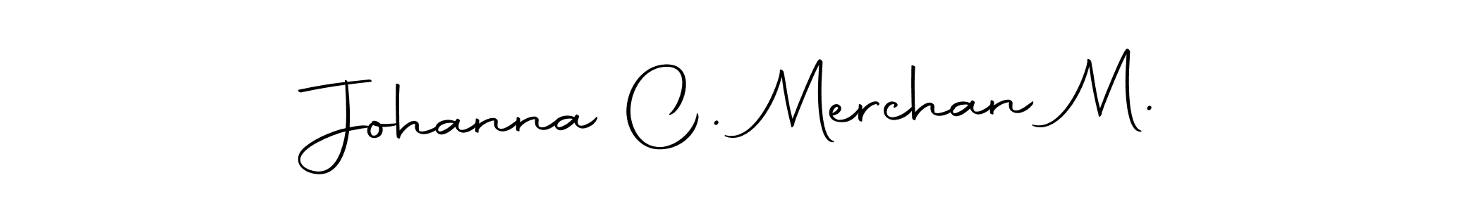 Make a beautiful signature design for name Johanna C. Merchan M.. Use this online signature maker to create a handwritten signature for free. Johanna C. Merchan M. signature style 10 images and pictures png