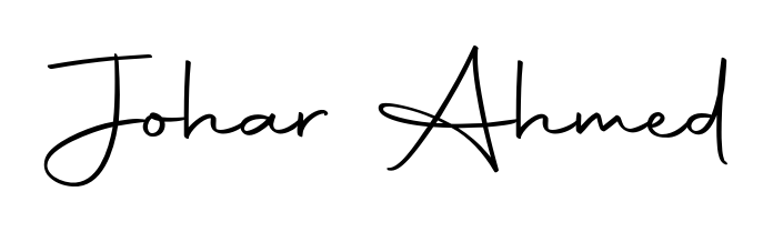 A modern signature idea for name Johar Ahmed using Autography-DOLnW font. Clean strokes and elegant curves make it stand out instantly. Johar Ahmed signature style 10 images and pictures png