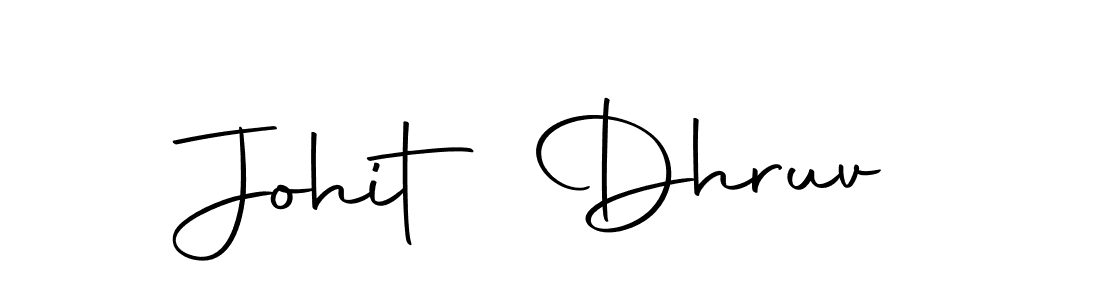 How to make Johit Dhruv name signature. Use Autography-DOLnW style for creating short signs online. This is the latest handwritten sign. Johit Dhruv signature style 10 images and pictures png
