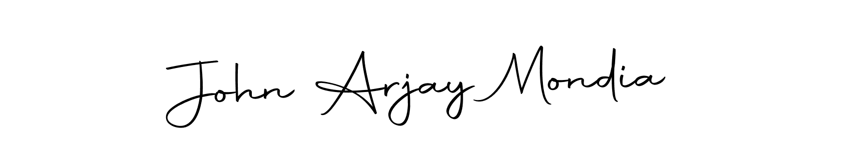 Design your own signature with our free online signature maker. With this signature software, you can create a handwritten (Autography-DOLnW) signature for name John Arjay Mondia. John Arjay Mondia signature style 10 images and pictures png