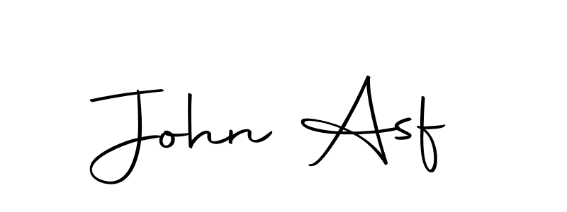 You should practise on your own different ways (Autography-DOLnW) to write your name (John Asf) in signature. don't let someone else do it for you. John Asf signature style 10 images and pictures png