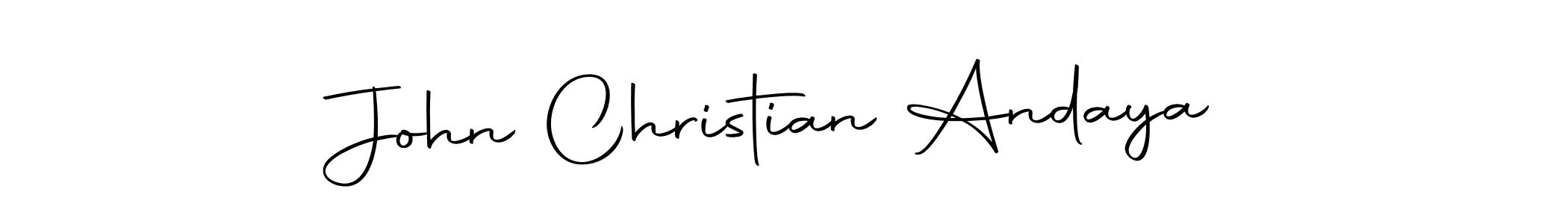 Create a beautiful signature design for name John Christian Andaya. With this signature (Autography-DOLnW) fonts, you can make a handwritten signature for free. John Christian Andaya signature style 10 images and pictures png