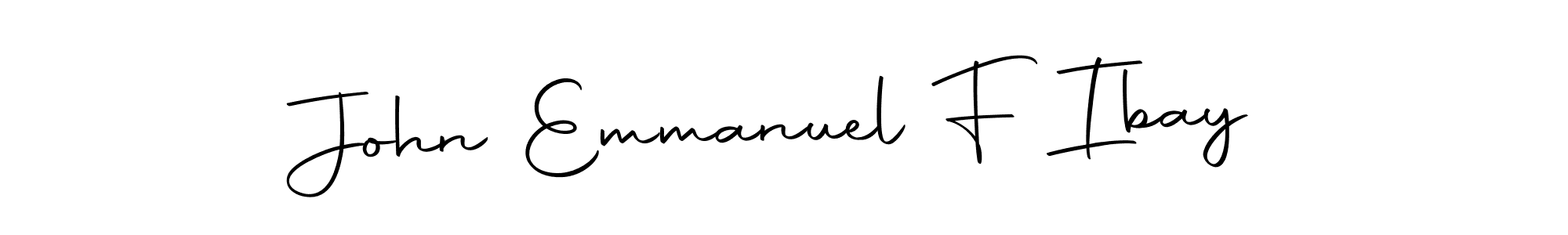 Make a short John Emmanuel F Ibay signature style. Manage your documents anywhere anytime using Autography-DOLnW. Create and add eSignatures, submit forms, share and send files easily. John Emmanuel F Ibay signature style 10 images and pictures png