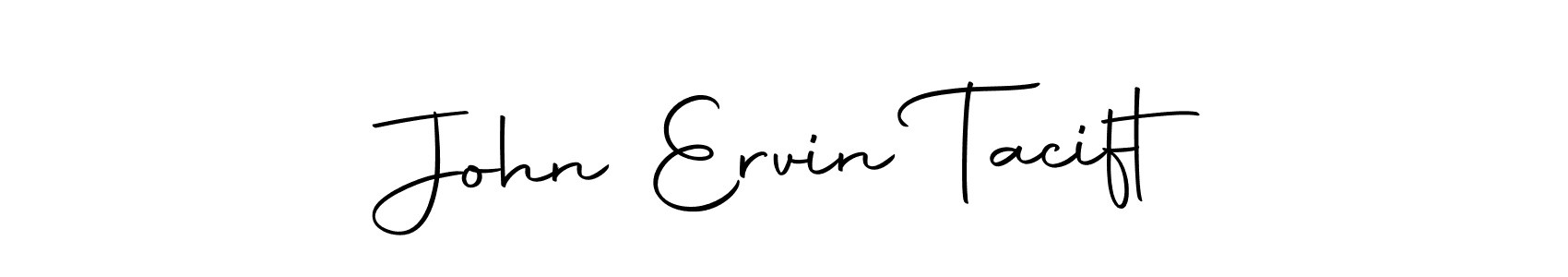 Make a beautiful signature design for name John Ervin Tacift. With this signature (Autography-DOLnW) style, you can create a handwritten signature for free. John Ervin Tacift signature style 10 images and pictures png